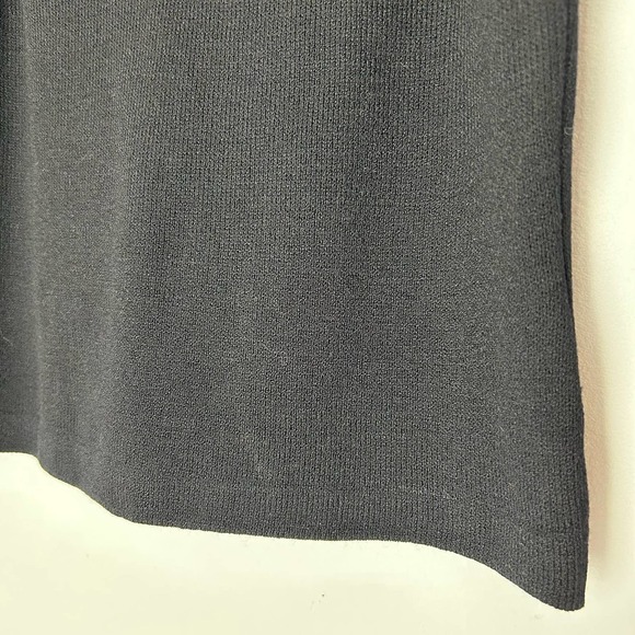 St. John Black Knit Tank Top V-Neck Y2K Cropped Size Small - Picture 4 of 4